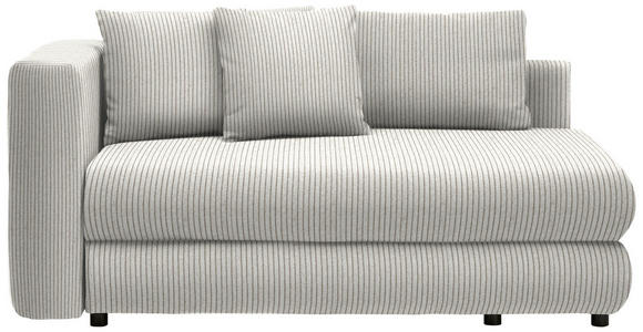 RÉCAMIERE in Cord Weiß - Schwarz/Weiß, Design, Kunststoff/Textil (171/71-88/93cm) - Cantus