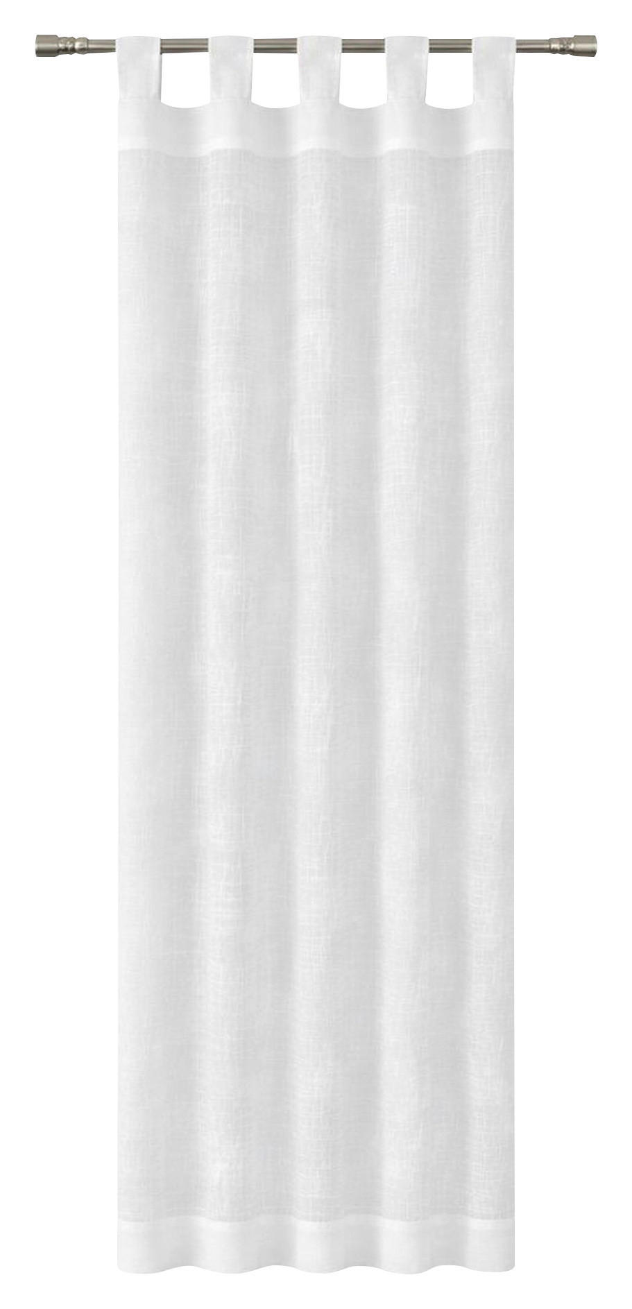 FERTIGVORHANG halbtransparent  - Weiß, Basics, Textil (140/245cm)