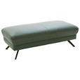 ECKSOFA Dieter Knoll Opal Echtleder  - Opal/Schwarz, Design, Leder/Metall (332/193cm) - Dieter Knoll