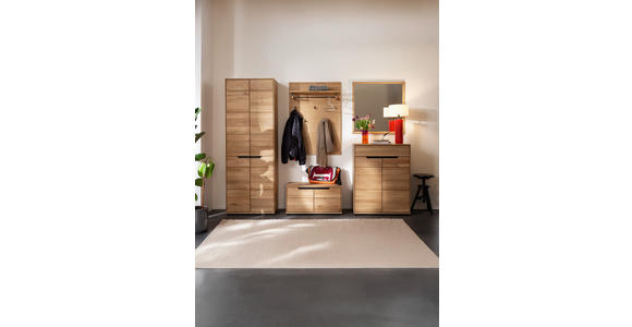GARDEROBE 5-teilig  in 267/195/41 cm  - Wildeiche, Natur, Glas/Holz (267/195/41cm) - Linea Natura
