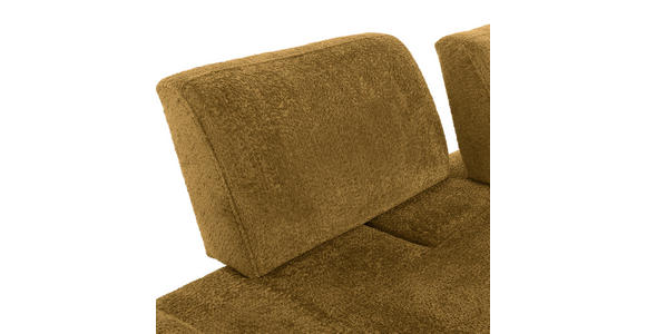SCHLAFSOFA in Chenille Senfgelb - Senfgelb/Schwarz, KONVENTIONELL, Kunststoff/Textil (235-255/80/116-138cm) - Carryhome