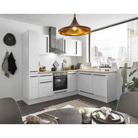 ECKKÜCHE 250/175 cm  in Weiß, Eichefarben  - Eichefarben/Schwarz, Design, Holzwerkstoff/Kunststoff (250/175cm) - MID.YOU