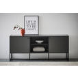 SIDEBOARD 180/75/41 cm  in Anthrazit, Schwarz  - Anthrazit/Schwarz, MODERN, Holzwerkstoff/Metall (180/75/41cm) - Novel