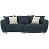 BIGSOFA in Chenille Dunkelgrau  - Dunkelgrau/Silberfarben, Design, Kunststoff/Textil (243/72/143cm) - Carryhome
