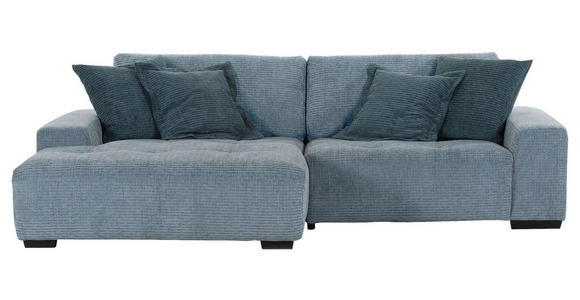 ECKSOFA in Flachgewebe Blau, Petrol 190/270 cm - Blau/Petrol, KONVENTIONELL, Holz/Textil (190/270cm) - Carryhome