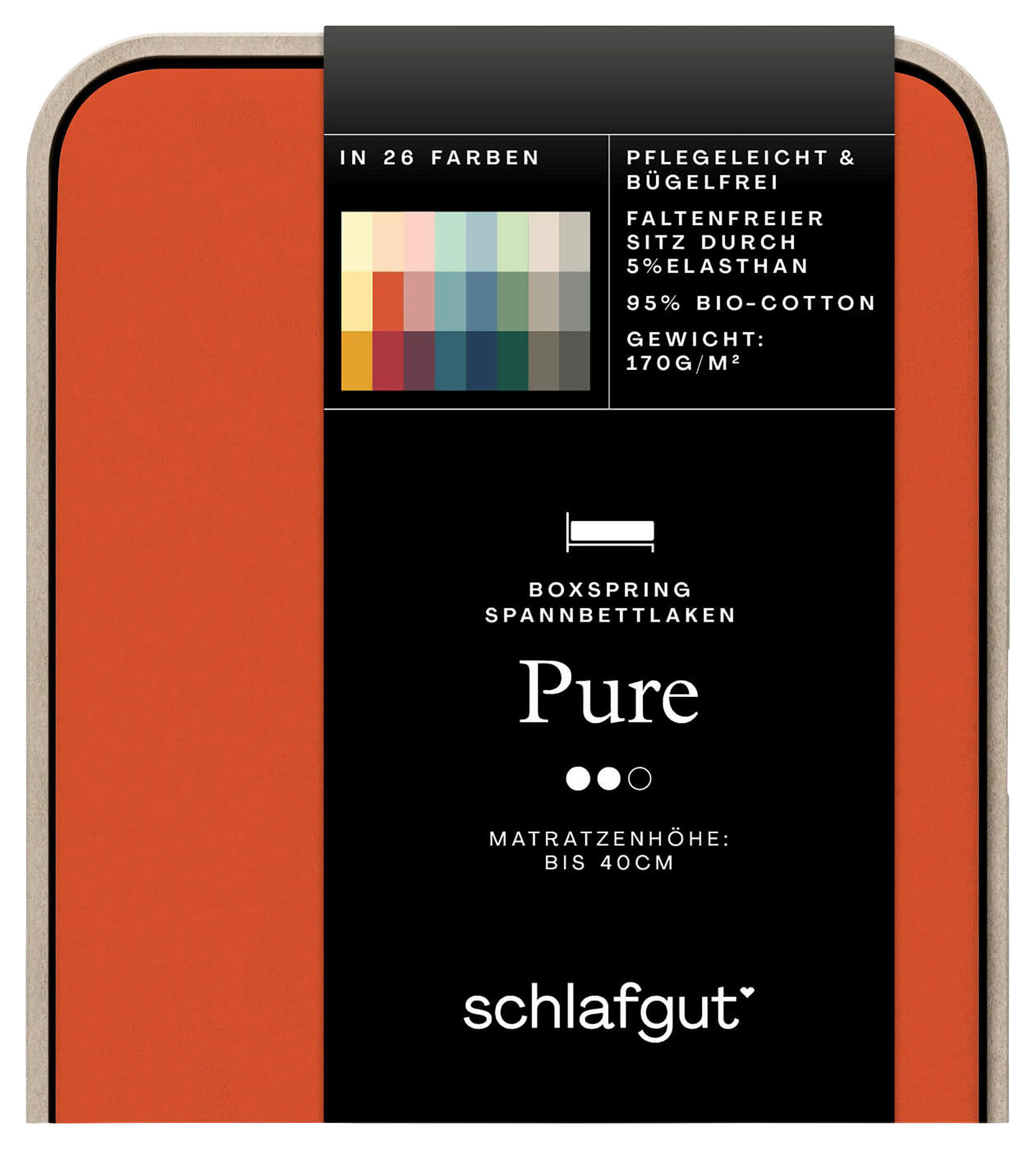 BOXSPRING-SPANNLEINTUCH PURE Jersey  - Rot, Basics, Textil (90-100/190-220cm) - Schlafgut