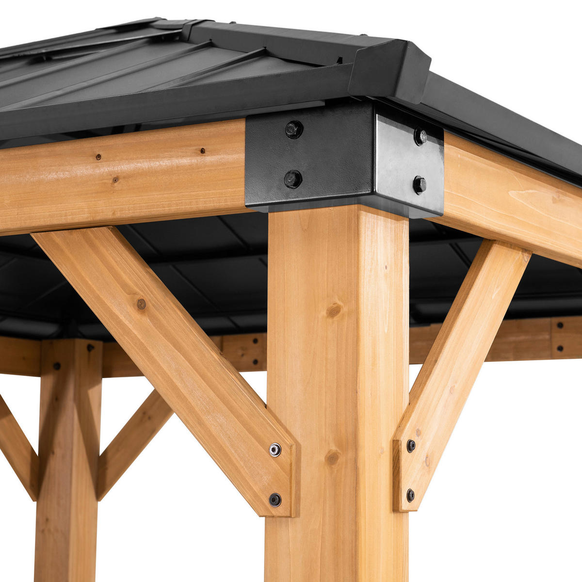 PAVILLON 273/274/273 cm  - Anthrazit, Basics, Holz/Metall (273/274/273cm) - Modante