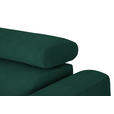 ECKSOFA in Feincord Waldgrün  205/280 cm  - Waldgrün/Schwarz, Design, Textil/Metall (205/280cm) - Xora