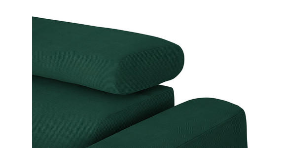 ECKSOFA in Feincord Waldgrün 205/280 cm - Waldgrün/Schwarz, Design, Textil/Metall (205/280cm) - Xora