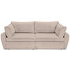 SCHLAFSOFA Cord, Plüsch Graubraun  - Graubraun/Schwarz, MODERN, Kunststoff/Textil (240/90/120cm) - Carryhome