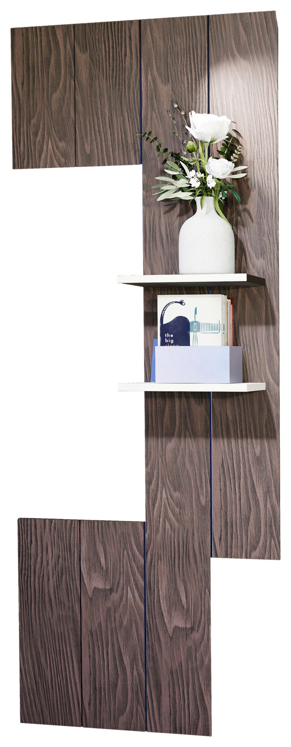 WANDPANEEL Nussbaumfarben  89/225/22 cm  - Nussbaumfarben, Design, Holzwerkstoff (89/225/22cm) - Stylife
