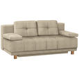 BOXSPRINGSOFA in Webstoff Beige  - Eichefarben/Beige, MODERN, Holz/Textil (202/92/104cm) - Novel