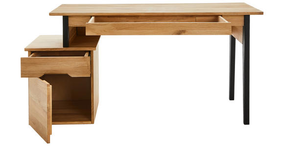 SCHREIBTISCH 156,7/65/74,2 cm in Eichefarben - Wildeiche/Eichefarben, MODERN, Holz/Holzwerkstoff (156,7/65/74,2cm) - Linea Natura