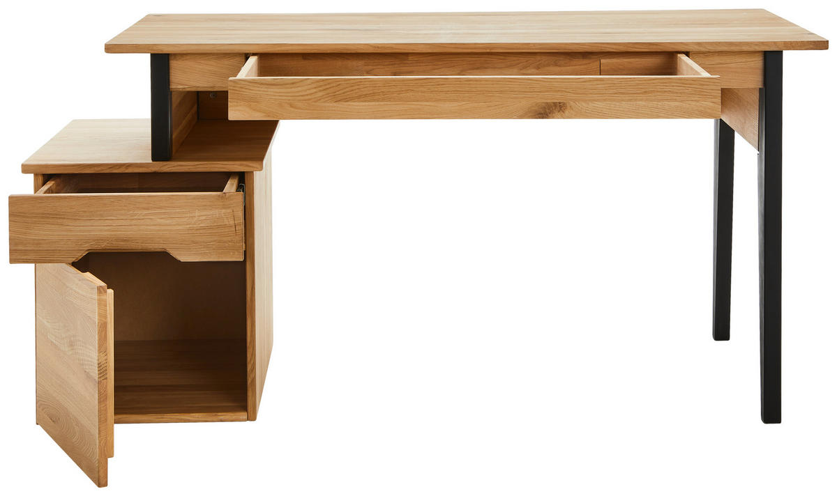BIROU in lemn  - stejar sălbatic/culoare lemn stejar, Modern, lemn/material pe bază de lemn (156,7/65/74,2cm) - Linea Natura