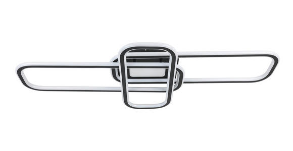 LED-DECKENLEUCHTE 103/46/11 cm   - Schwarz/Weiß, Design, Kunststoff/Metall (103/46/11cm) - Novel