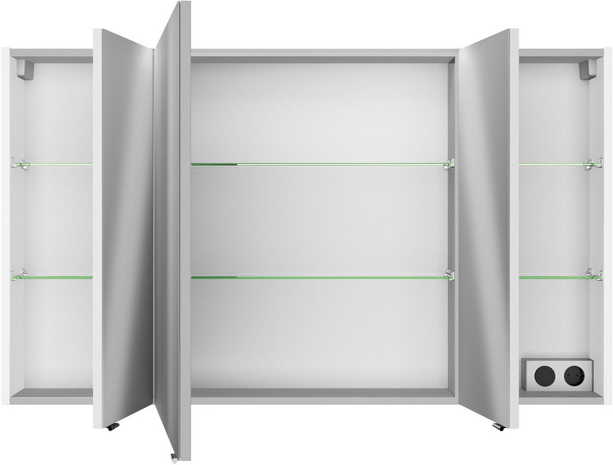SPIEGELSCHRANK 120/70,3/17 cm  - Chromfarben/Weiß, MODERN, Glas/Holzwerkstoff (120/70,3/17cm) - Sadena