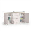 SIDEBOARD  in 180/89/43 cm  - Kaschmir/Eichefarben, Design, Holzwerkstoff/Kunststoff (180/89/43cm) - Xora