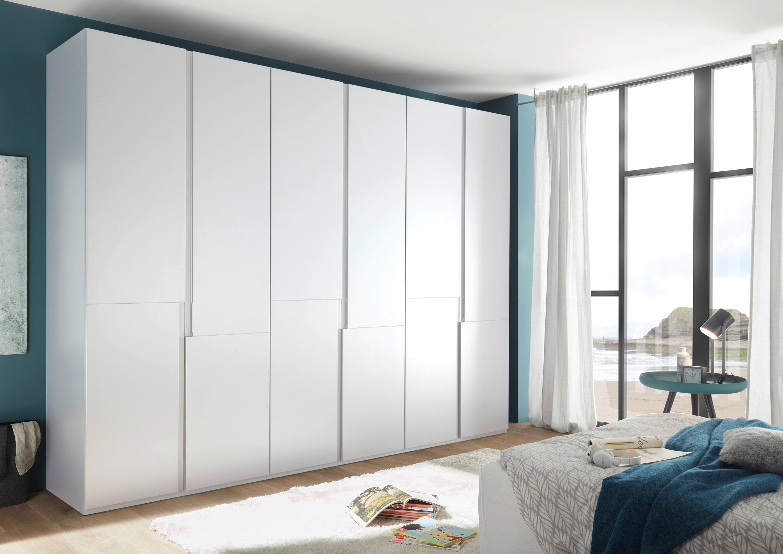 DREHTÜRENSCHRANK  in Weiß  - Weiß, Design, Holzwerkstoff (300/225/58cm) - Novel