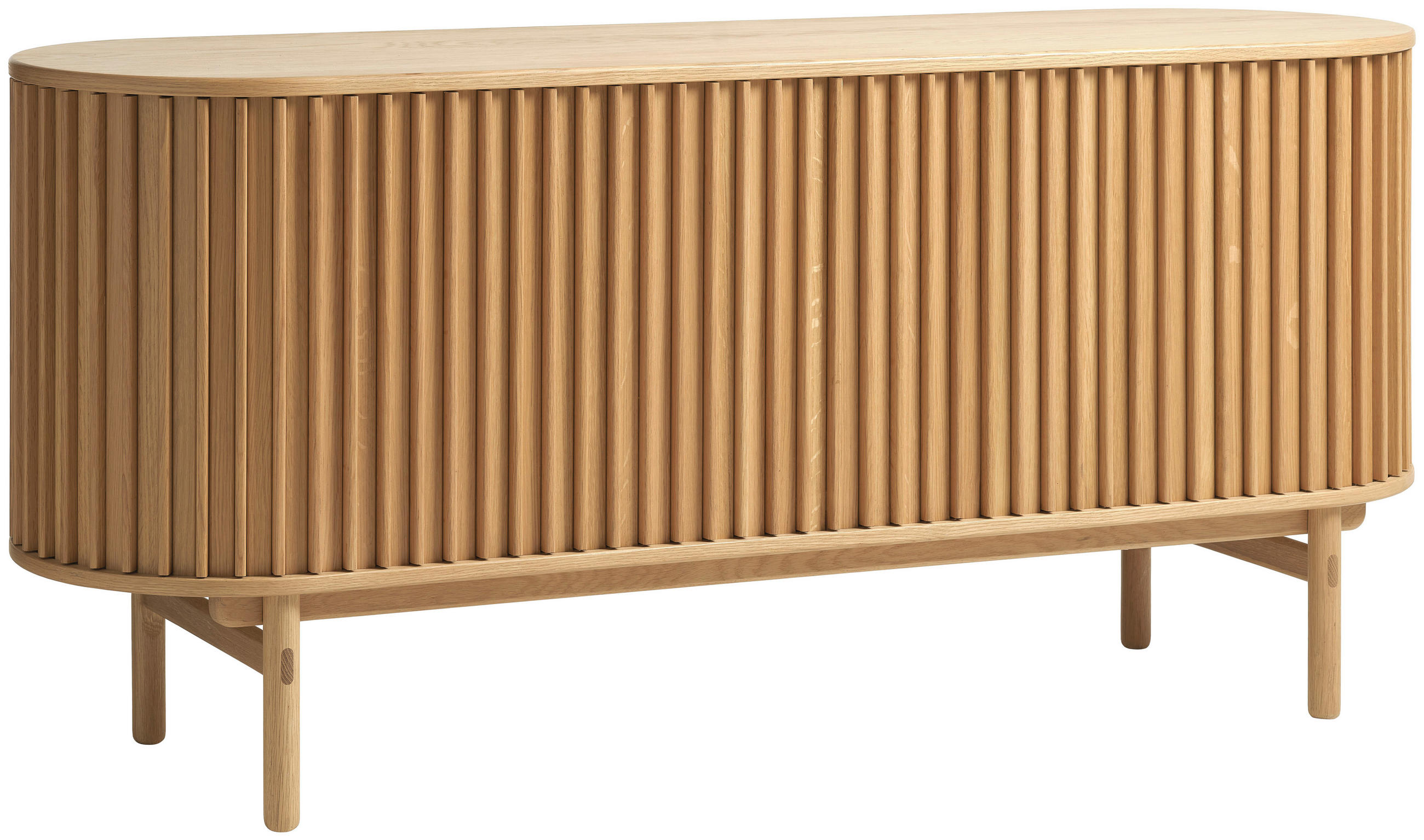 SIDEBOARD ekfärgad  160/73/45 cm  - ekfärgad, Design, trämaterial/trä (160/73/45cm) - Niels Andersson