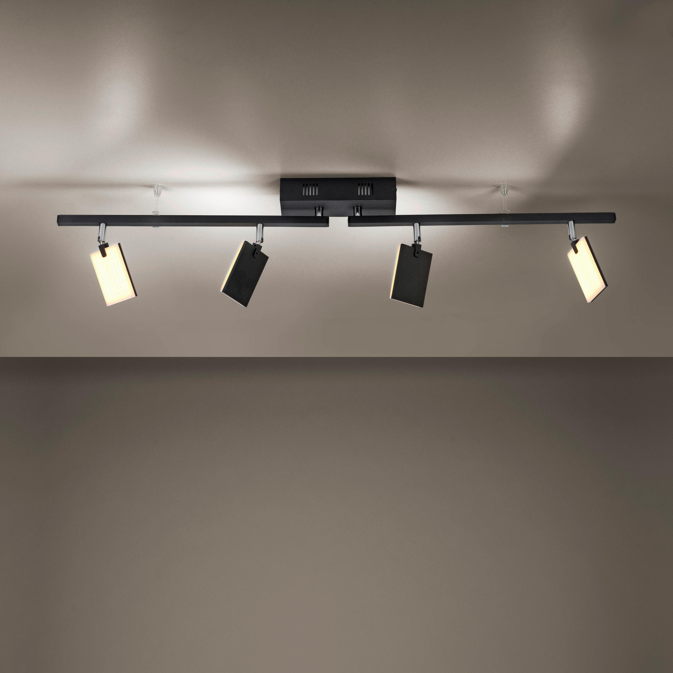 LED-STRAHLER 101/95/22,5 cm   - Schwarz, Design, Kunststoff/Metall (101/95/22,5cm) - Neuhaus PURE