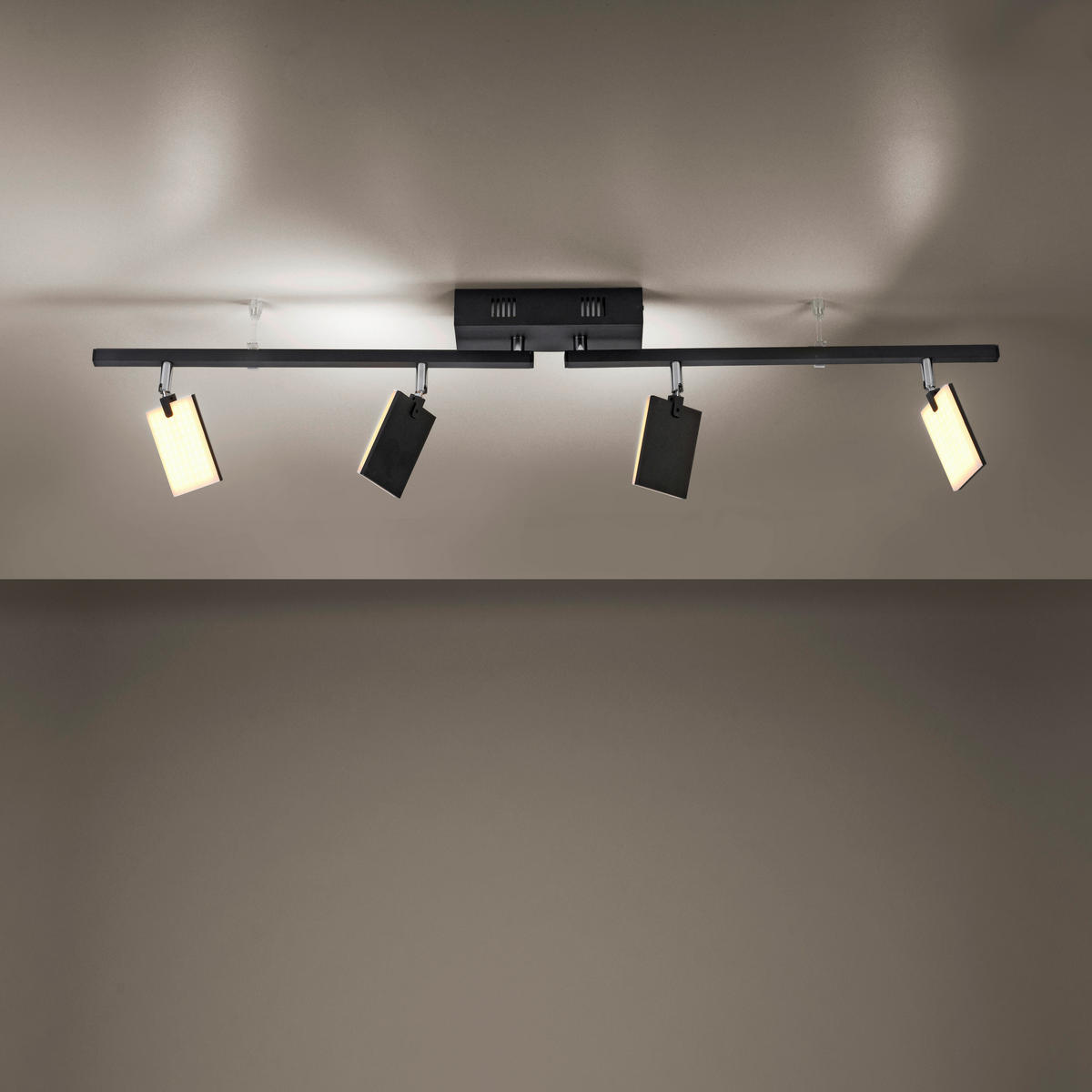 LED-STRAHLER PURE-MIRA 101/95/22,5 cm   - Schwarz, Design, Kunststoff/Metall (101/95/22,5cm) - Neuhaus PURE