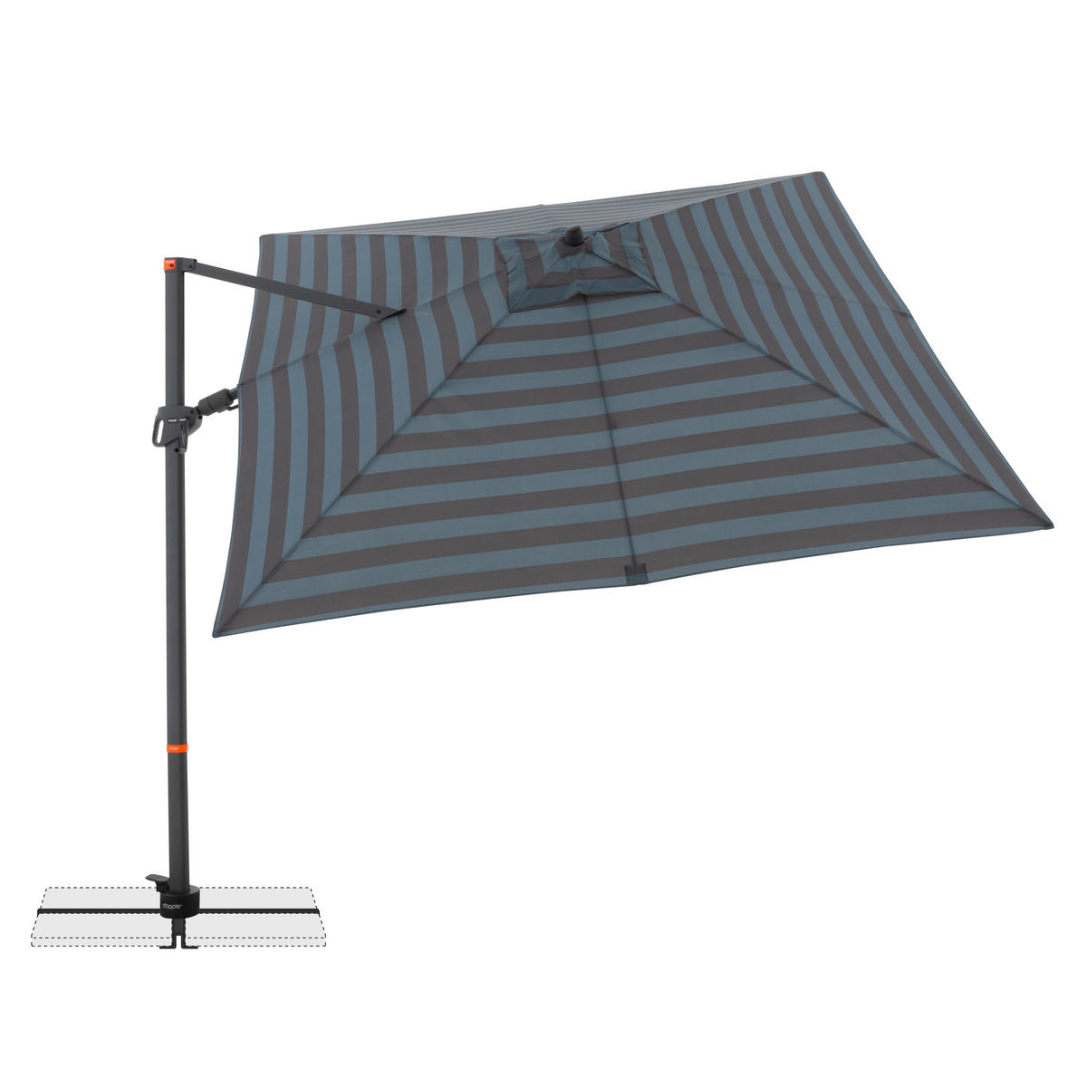 AMPELSCHIRM 280x280 cm Anthrazit  - Anthrazit/Grau, Basics, Textil/Metall (280/280cm) - Doppler