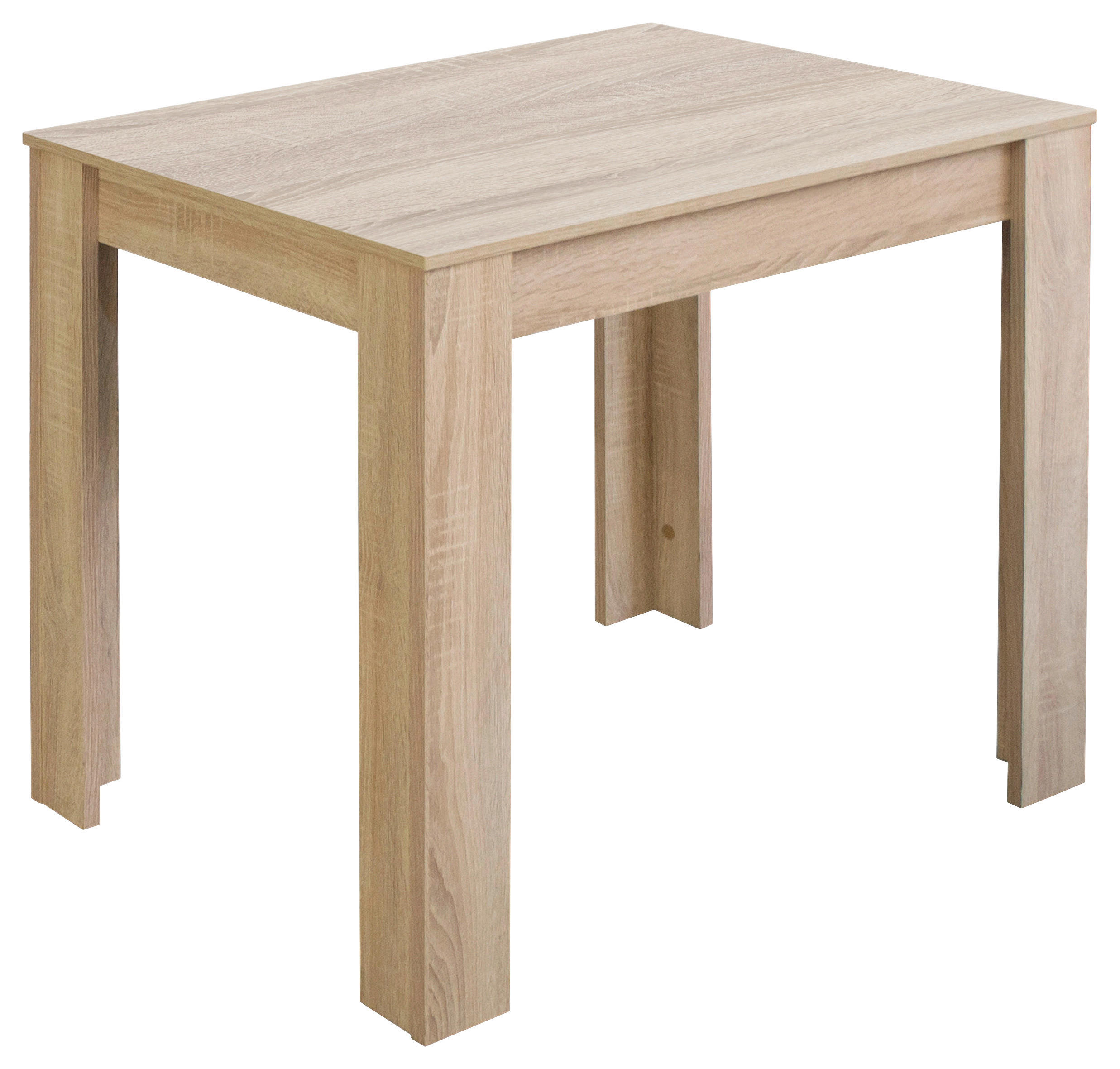 ESSTISCH 80/60/75 cm Nachbildung  Holzwerkstoff schnell aufzubauende und stabile Arbeitsfläche rechteckig Sonoma Eiche  - Sonoma Eiche, MODERN, Holzwerkstoff (80/60/75cm) - Livetastic