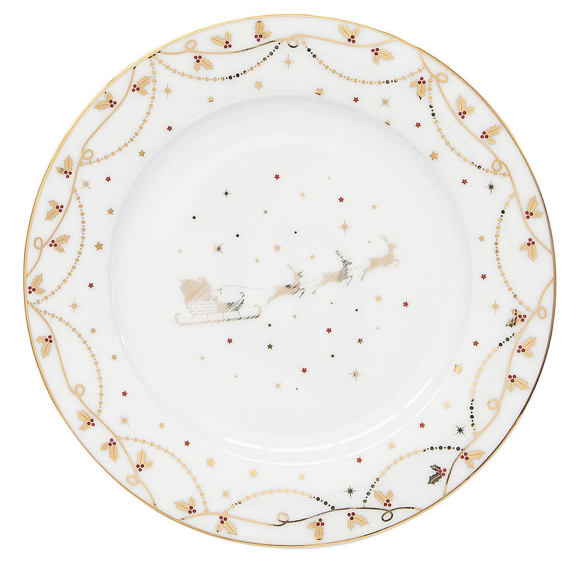 DESSZERTES TÁNYÉR 19 cm  - aranyszínű/fehér, Basics, kerámia (19cm)