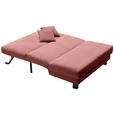 SCHLAFSOFA Cord Rot  - Rot/Schwarz, Design, Textil/Metall (145/85/100cm) - Carryhome
