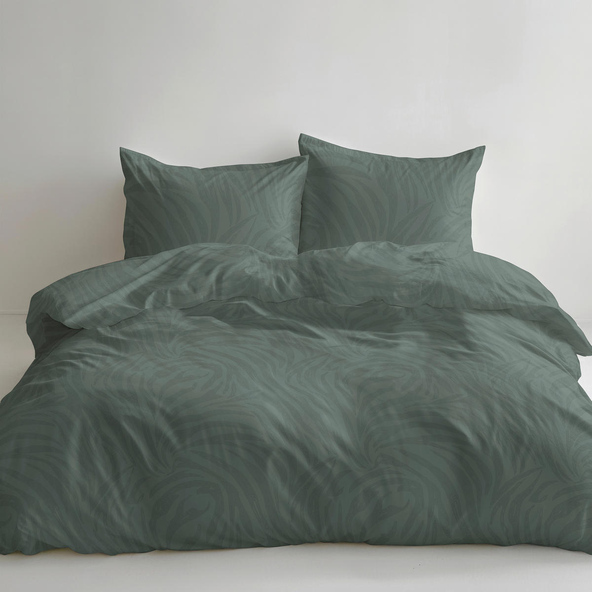 BETTWÄSCHE Flanell 200/200 cm  - Dunkelgrün, Design, Textil (200/200cm) - Florella