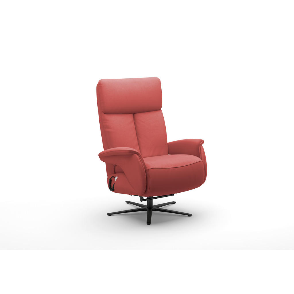 Thumbnail - Sit & More Relaxsessel TV Triple Seven Xtra Large L3, Rot, Leder, Echtleder, Nappaleder, 86x115x86 cm, Goldenes M, Made ...