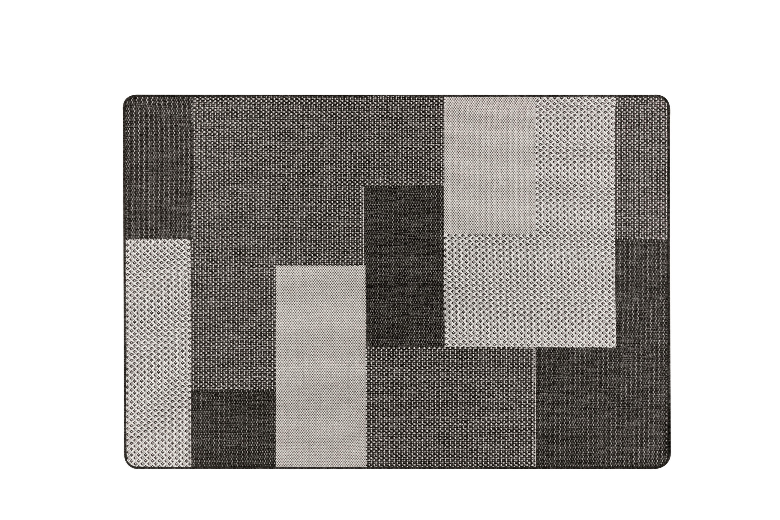 OUTDOORTEPPICH 60/110 cm 011623-013 Anthrazit, Hellgrau  - Anthrazit/Hellgrau, Basics, Kunststoff (60/110cm) - Novel