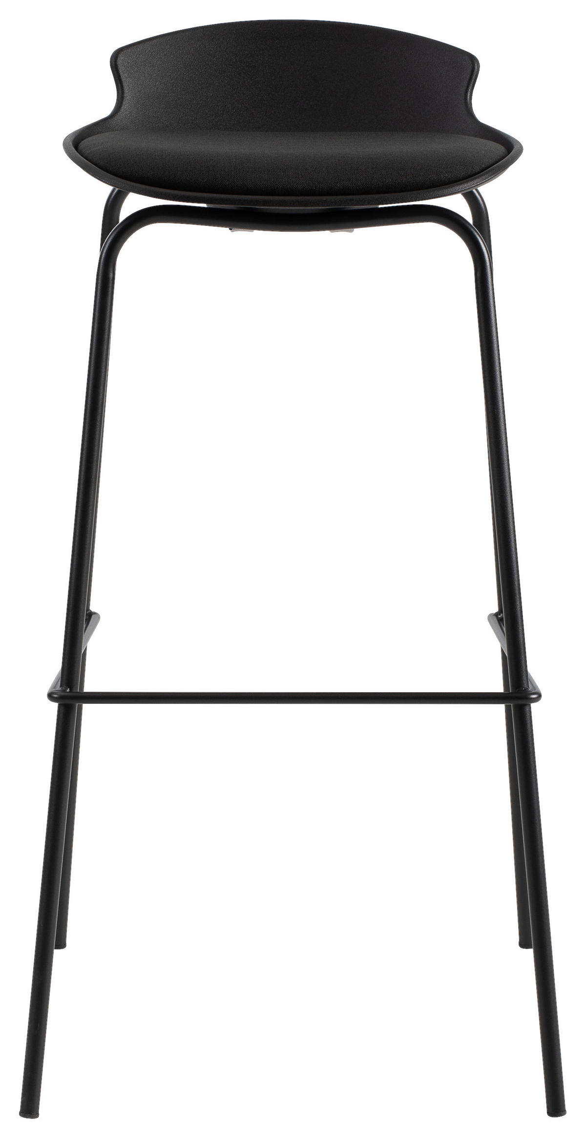 BARHOCKER in Metall, Kunststoff, Textil Schwarz  - Schwarz, Design, Kunststoff/Textil (38,5/86/42cm) - Boxxx