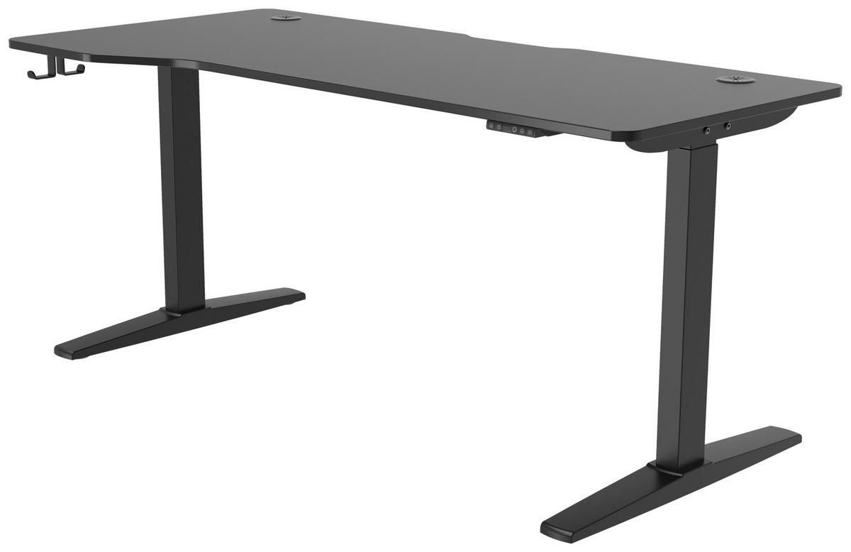 SCHREIBTISCH  in Schwarz  - Schwarz, MODERN, Holzwerkstoff/Kunststoff (160/71/116/75cm) - MID.YOU