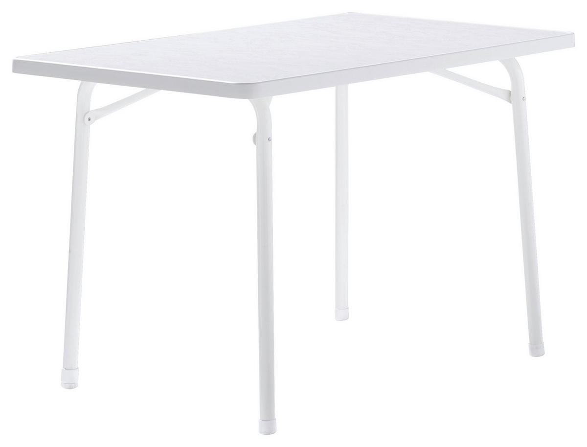 GARTENTISCH Holzwerkstoff Weiß rechteckig  - Weiß, MODERN, Holzwerkstoff/Metall (115/70/72cm) - Sieger