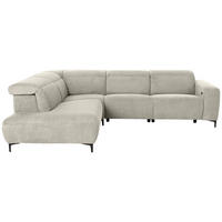 ECKSOFA in Cord Naturfarben  - Schwarz/Naturfarben, Design, Textil (223/290cm) - Pure Home Lifestyle