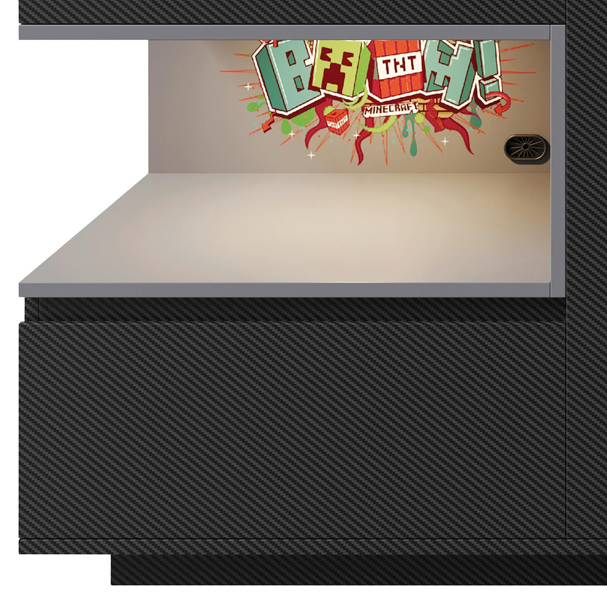 SIDEBOARD  in 160/80/40 cm  - Schwarz, MODERN, Holzwerkstoff (160/80/40cm) - Minecraft