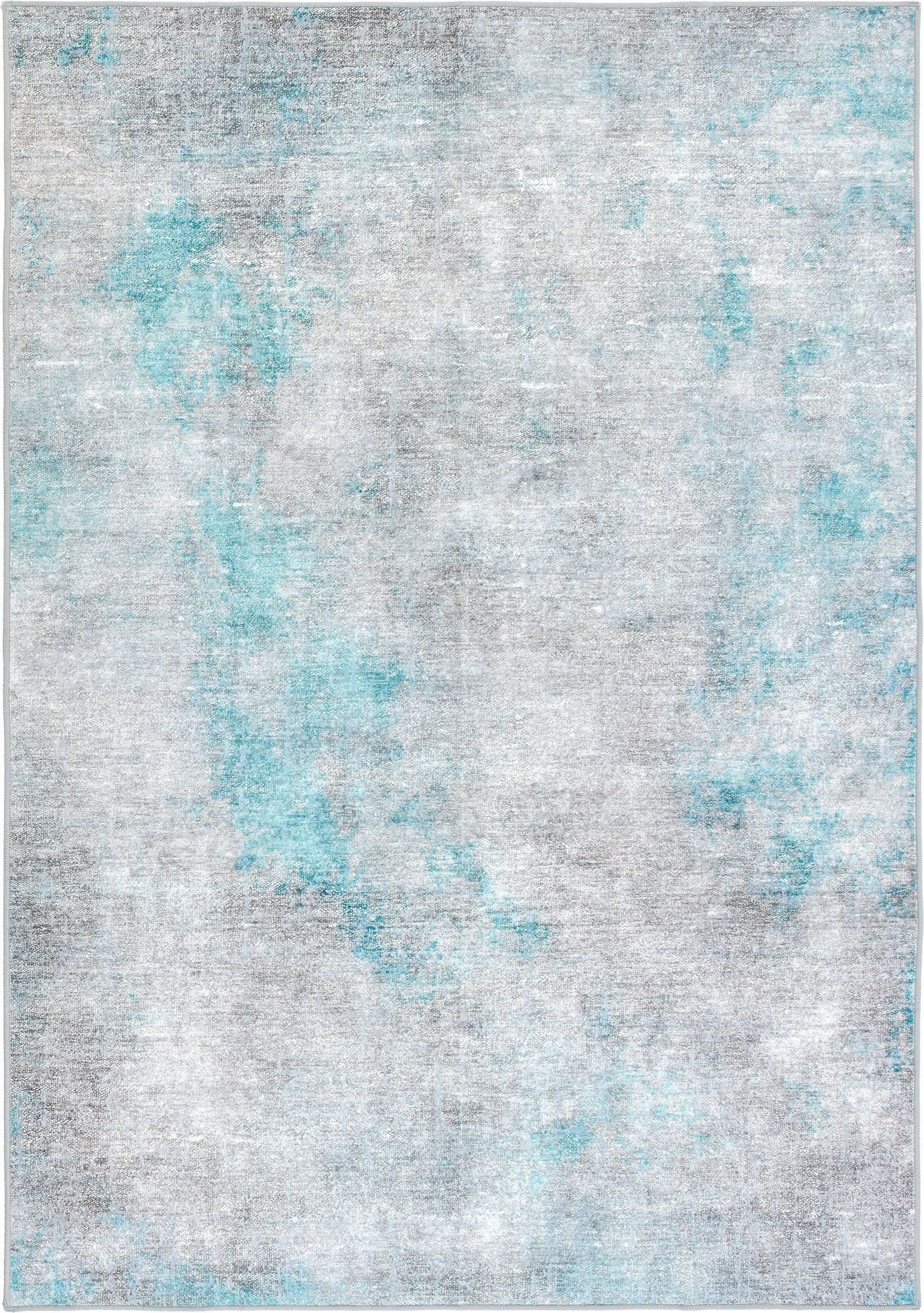 VINTAGE-TEPPICH 160/230 cm ONDEA ONIS, waschbar Grau, Türkis, Hellgrau rechteckig  - Türkis/Hellgrau, Design, Kunststoff/Textil (160/230cm) - Lindorug