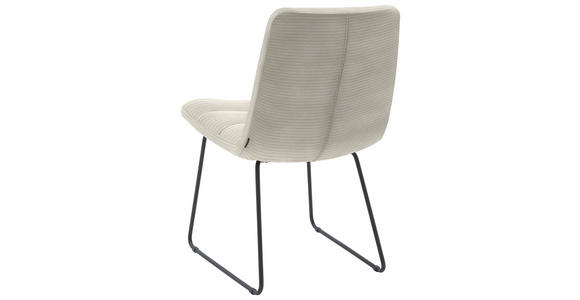 STUHL  in Cord Textil  - Schwarz/Naturfarben, Design, Textil/Metall (52/88/66cm) - Dieter Knoll