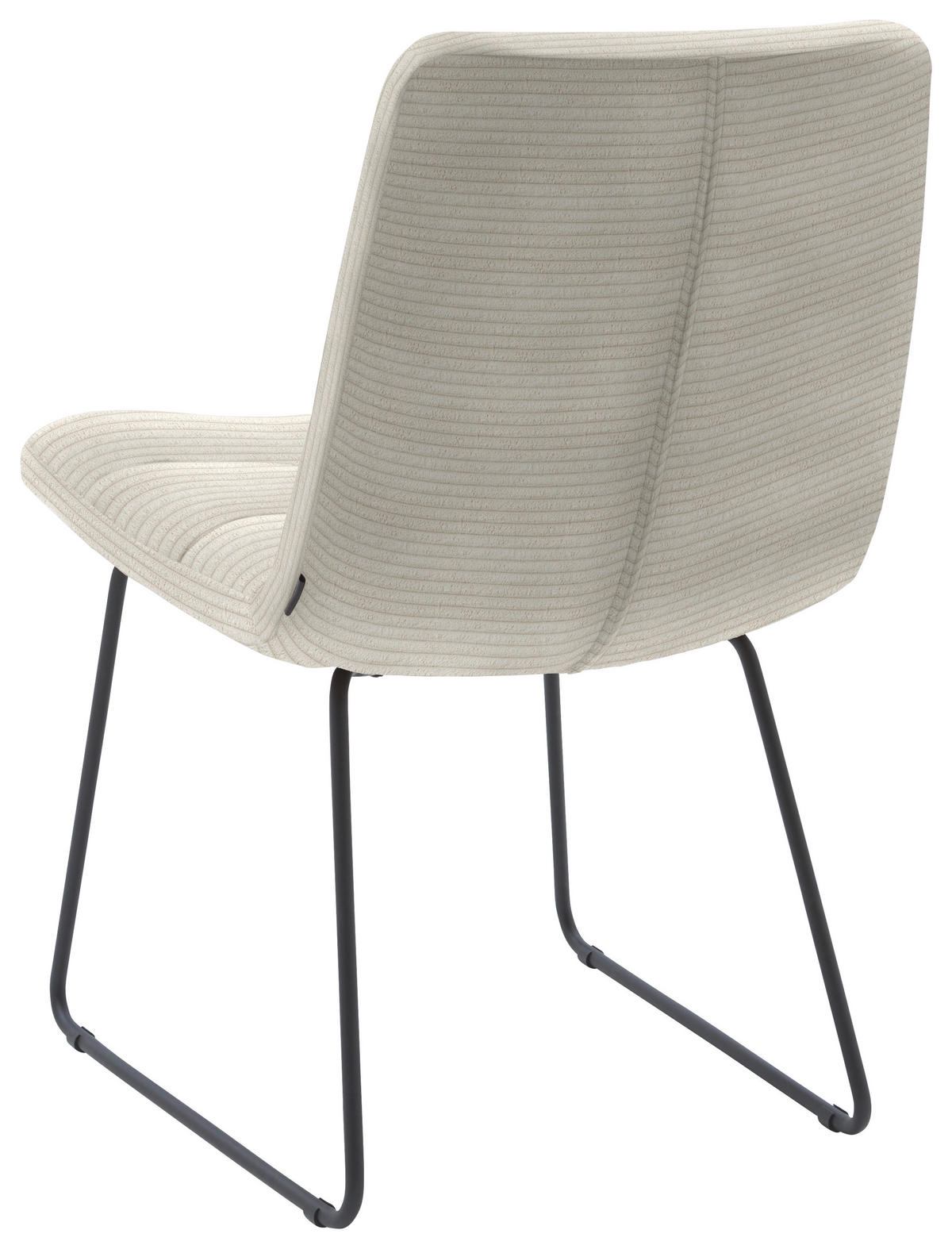 STUHL  in Cord  - Schwarz/Naturfarben, Design, Textil/Metall (52/88/66cm) - Dieter Knoll