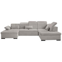 WOHNLANDSCHAFT Taupe Chenille  - Taupe/Grau, KONVENTIONELL, Kunststoff/Textil (240/340/188cm) - Carryhome