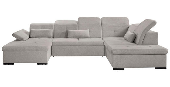 WOHNLANDSCHAFT Taupe Chenille  - Taupe/Grau, KONVENTIONELL, Kunststoff/Textil (240/340/188cm) - Carryhome