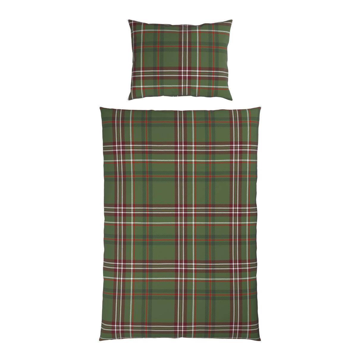 BETTWÄSCHE 2-teilig Renforcé 140/200 cm  - Rot/Weiß, Design, Textil (140/200cm) - X-Mas