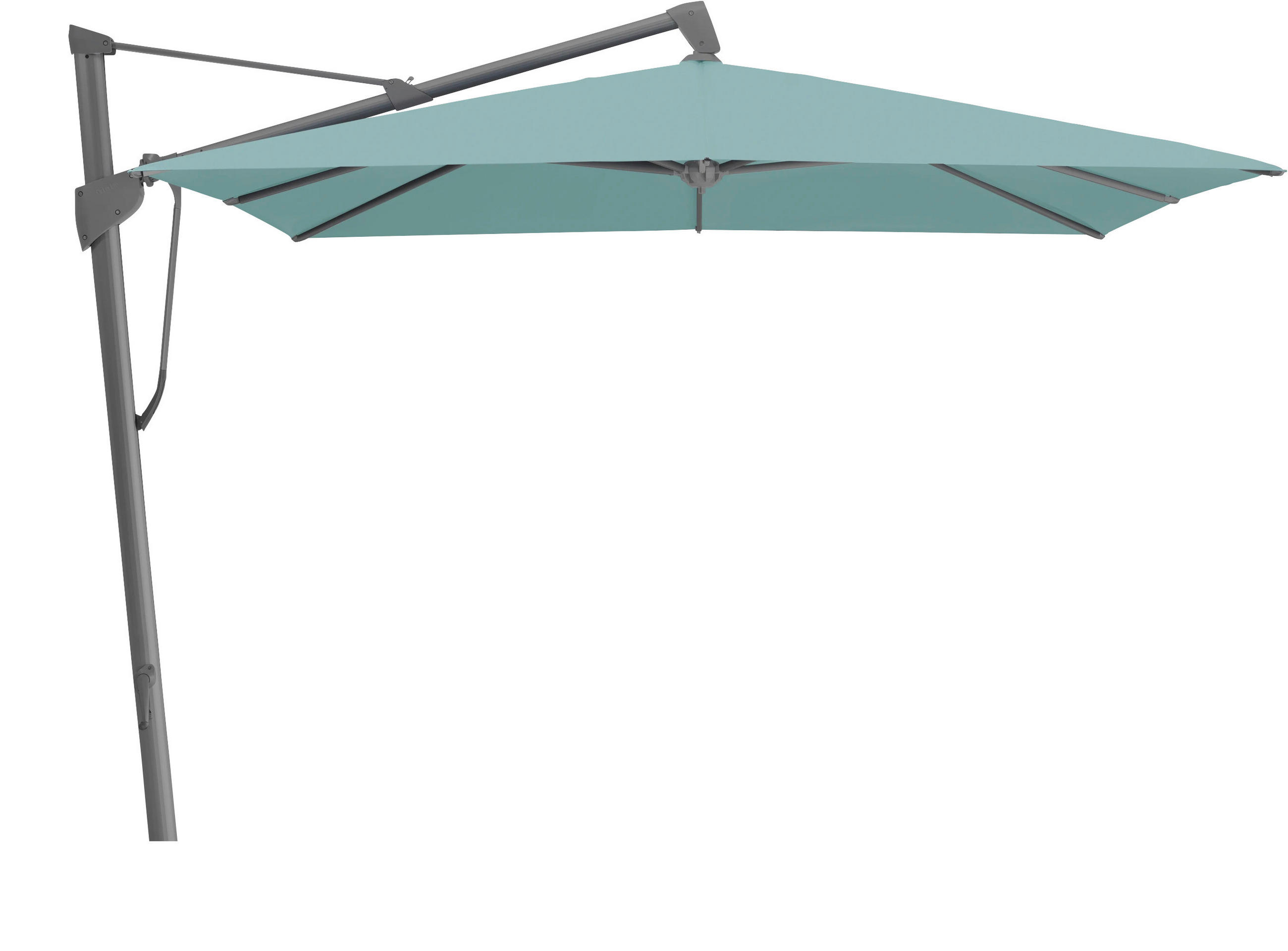 AMPELSCHIRM 400x300 cm Blau  - Blau/Anthrazit, Basics, Textil/Metall (400/300cm) - Glatz