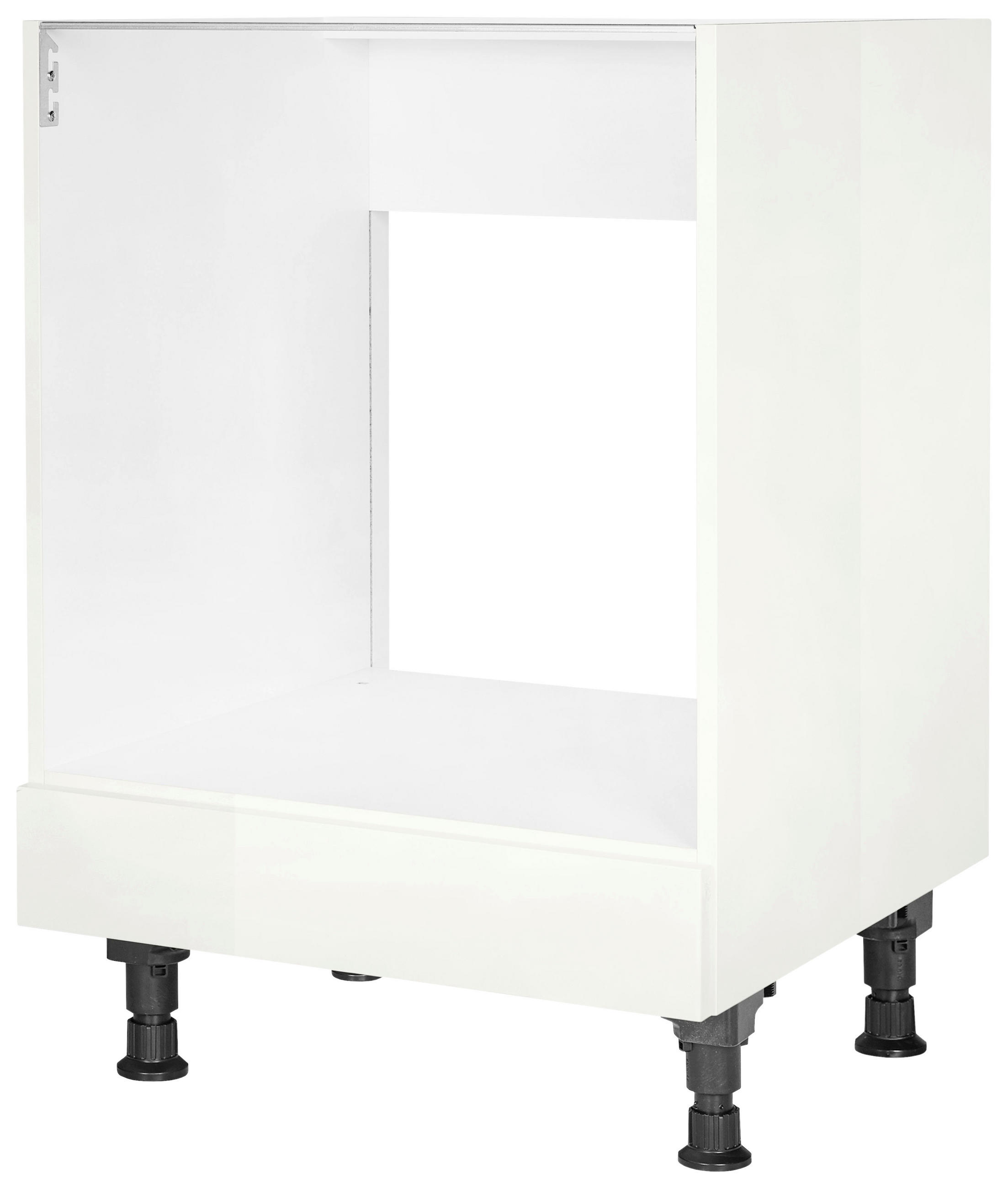 HERDUMBAUSCHRANK 60/87/56 cm in Weiß Hochglanz - Weiß Hochglanz, MODERN, Holzwerkstoff (60/87/56cm) - Nobilia