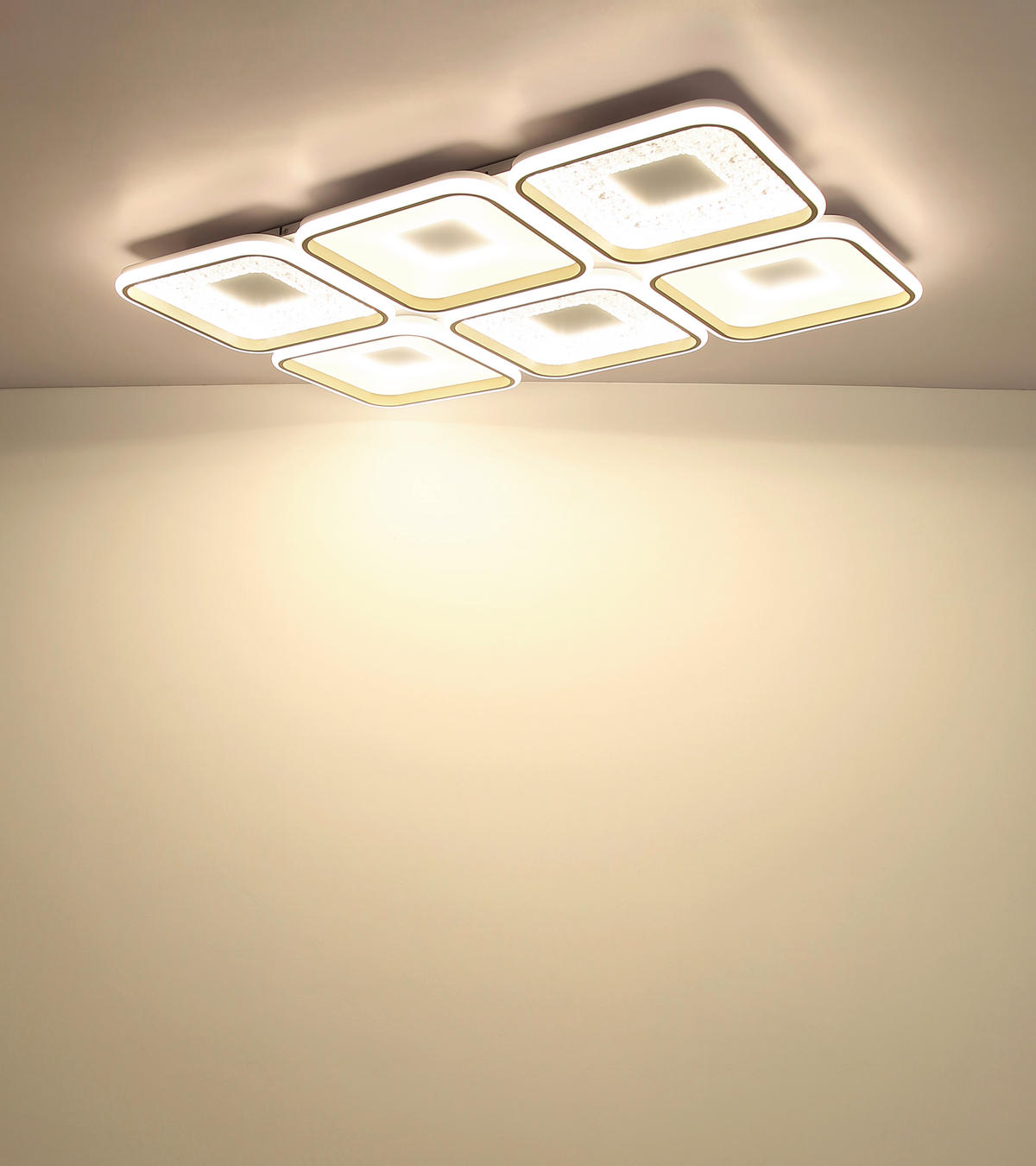 LED-DECKENLEUCHTE 100,1/67/7,8 cm   - Sandfarben/Klar, Design, Kunststoff/Metall (100,1/67/7,8cm) - Globo