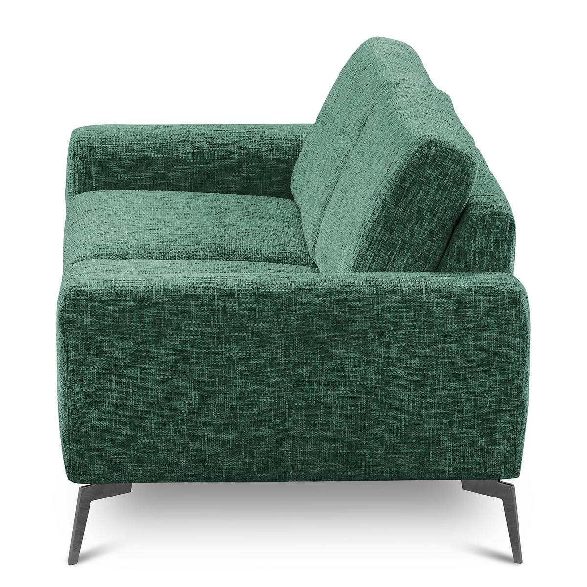 3-SITZER-SOFA Webstoff Grün  - Schwarz/Grün, Design, Textil/Metall (187/85/92cm) - Livetastic
