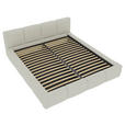 POLSTERBETT 180/200 cm,  in Beige, Lattenrost, Bettkasten,  - Beige/Schwarz, Design, Holz/Textil (180/200cm) - Xora