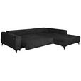 ECKSOFA  in Chenille Schwarz  279/222 cm  - Schwarz, KONVENTIONELL, Kunststoff/Textil (279/222cm) - Hom`in