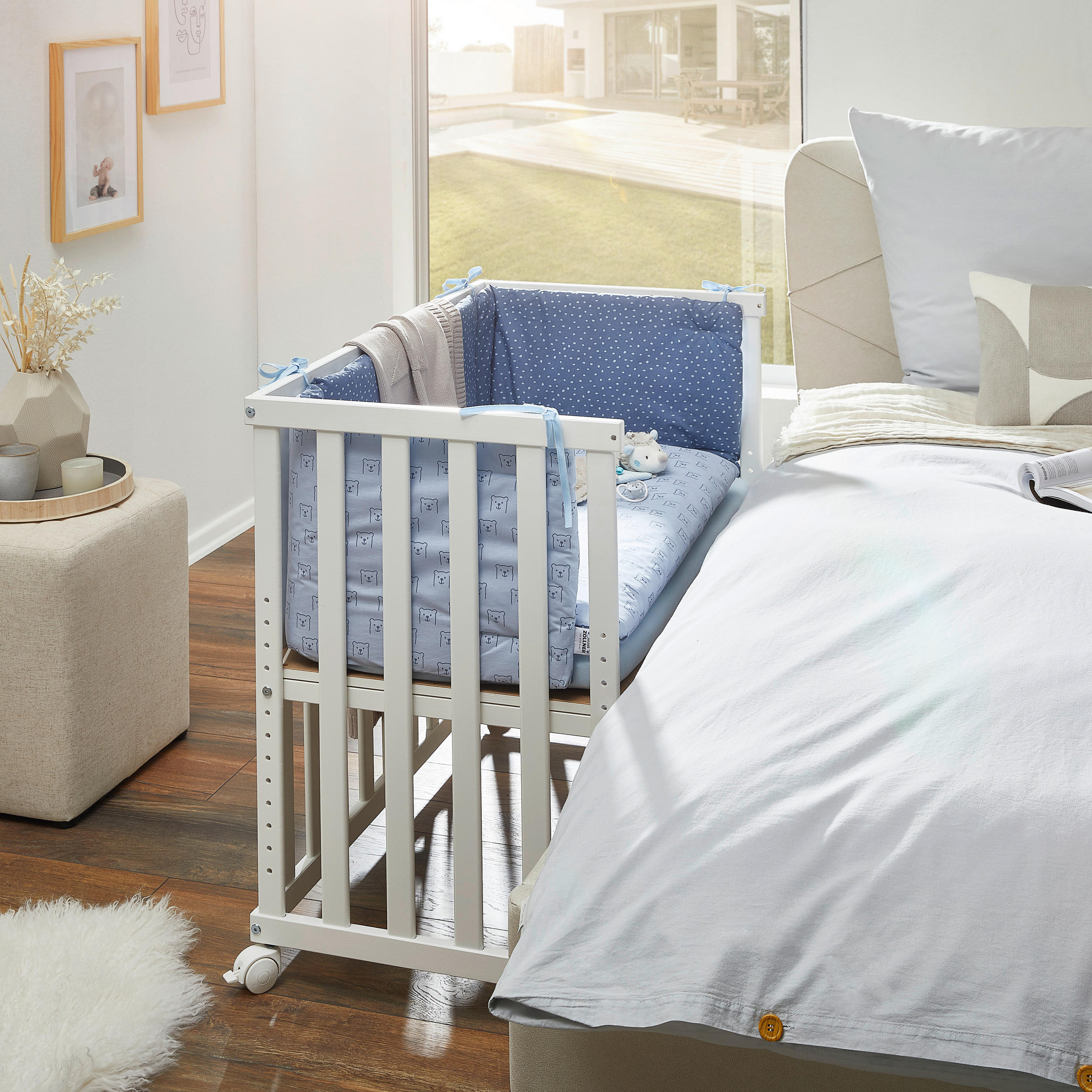 BEISTELLBETT Abel  94/54/84 cm  - Weiß, Basics, Holz/Kunststoff (94/54/84cm) - My Baby Lou